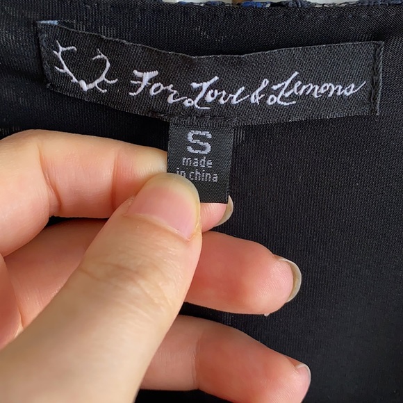 NWOT For Love & Lemons Layla Cocktail Dress Navy - Picture 11 of 11